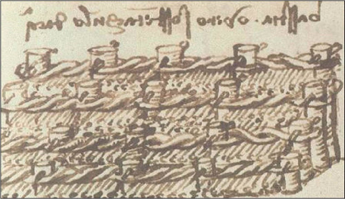 Leonardo da Vinci - śluza gabionowa San Marco w Mediolanie